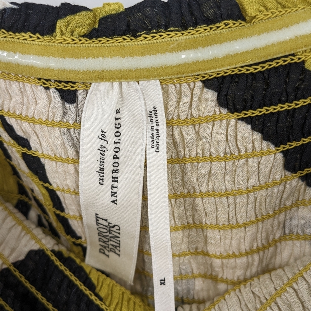 Anthropologie Yellow and Black Swim Coverup - Picture 3 of 6